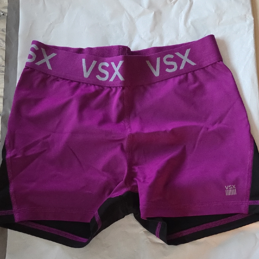 VSX Women's Vibrant Purple and Black Shorts
